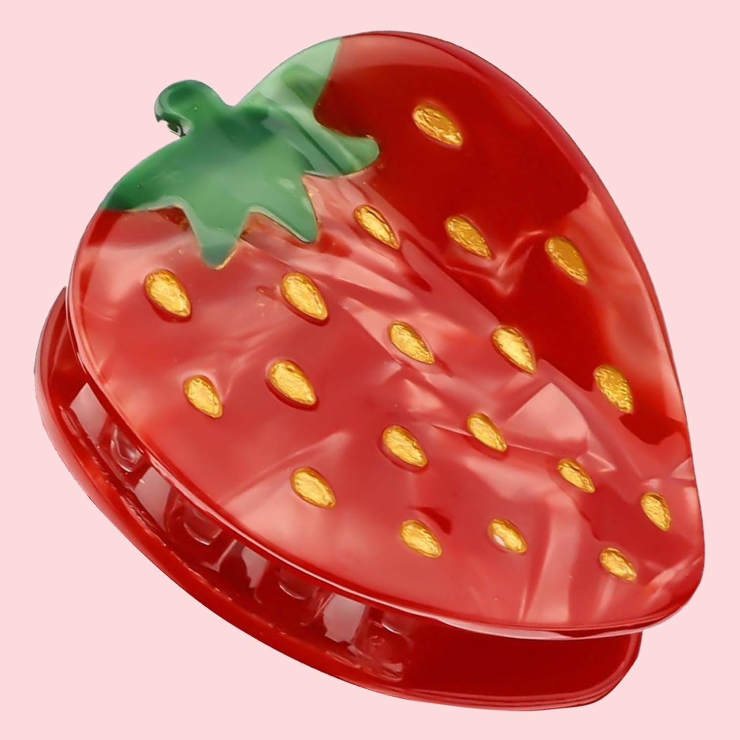 Cellulose Acetate Strawberry Claw Clip, Cute Unique Fruit Hair Clip Accessories for Women & Girls