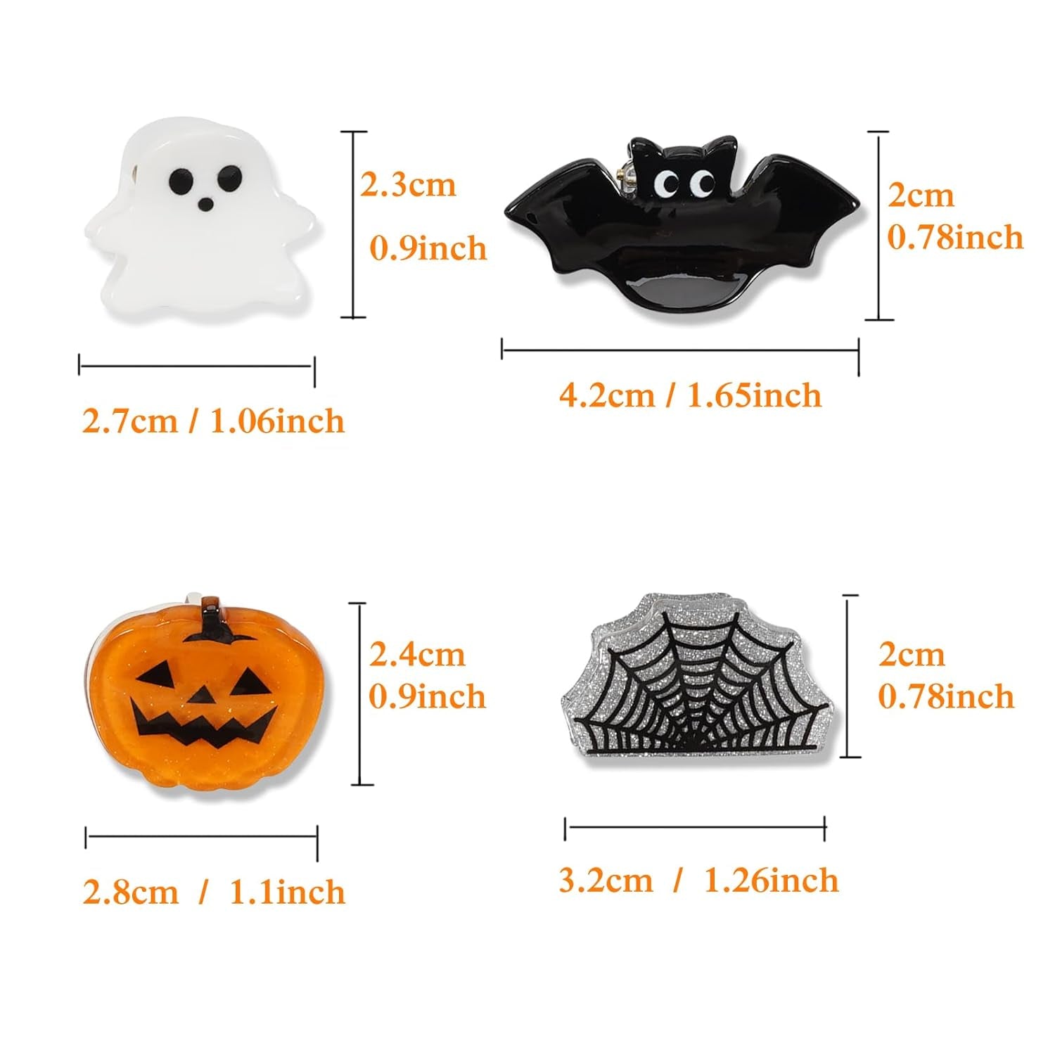 Mini Halloween Hair Claw Clips 
