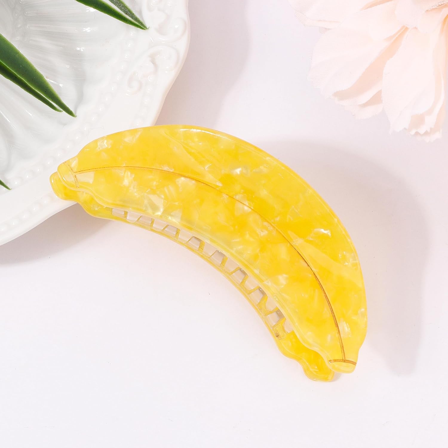 Banana Claw Clips, Stylish Women'S Fruit Claw Clip for Thin Hair Small Claw Clips for Women Fashionable Hair Accessory Deal for Girls