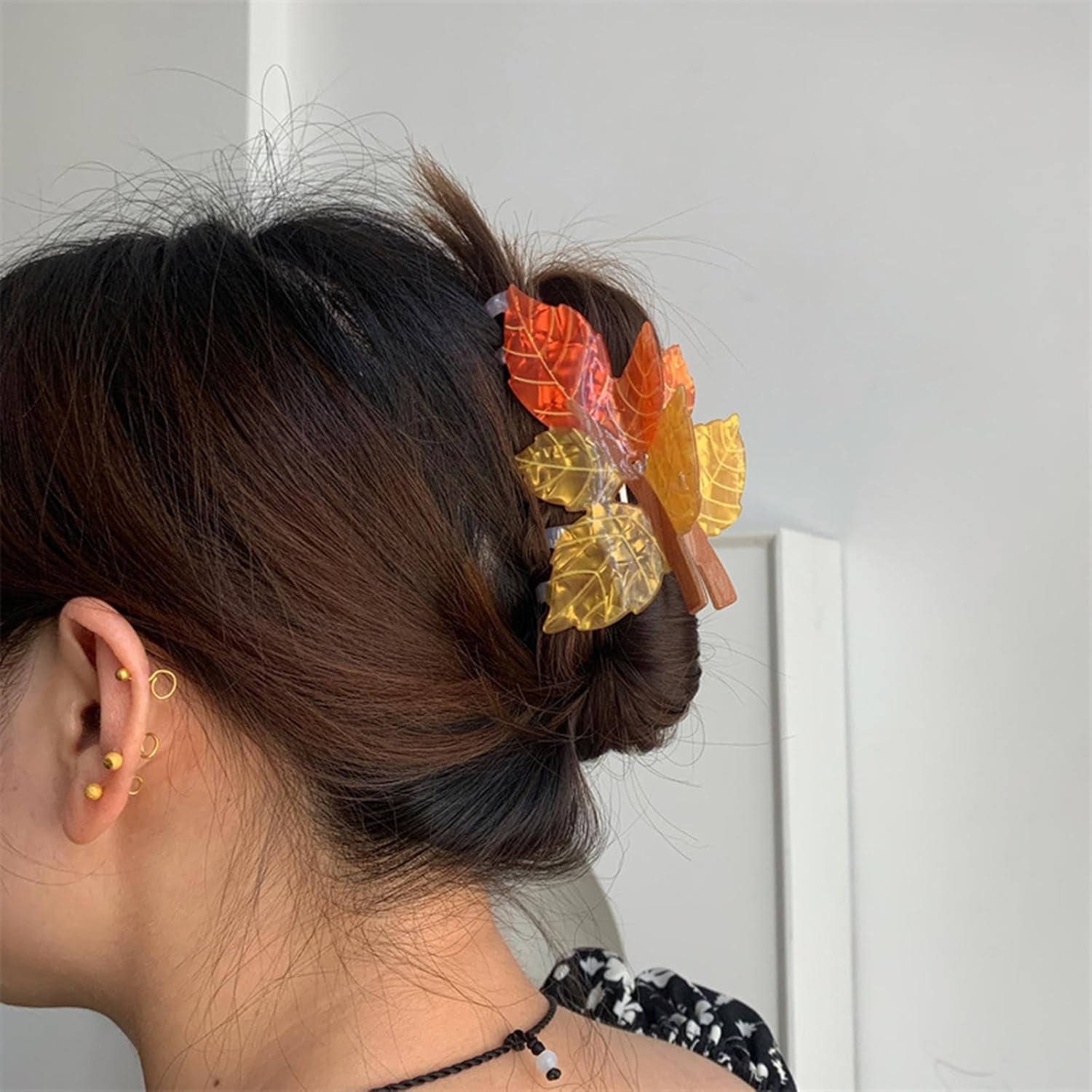 Autumn Fall Maple Leaf Hair Claw Clips 