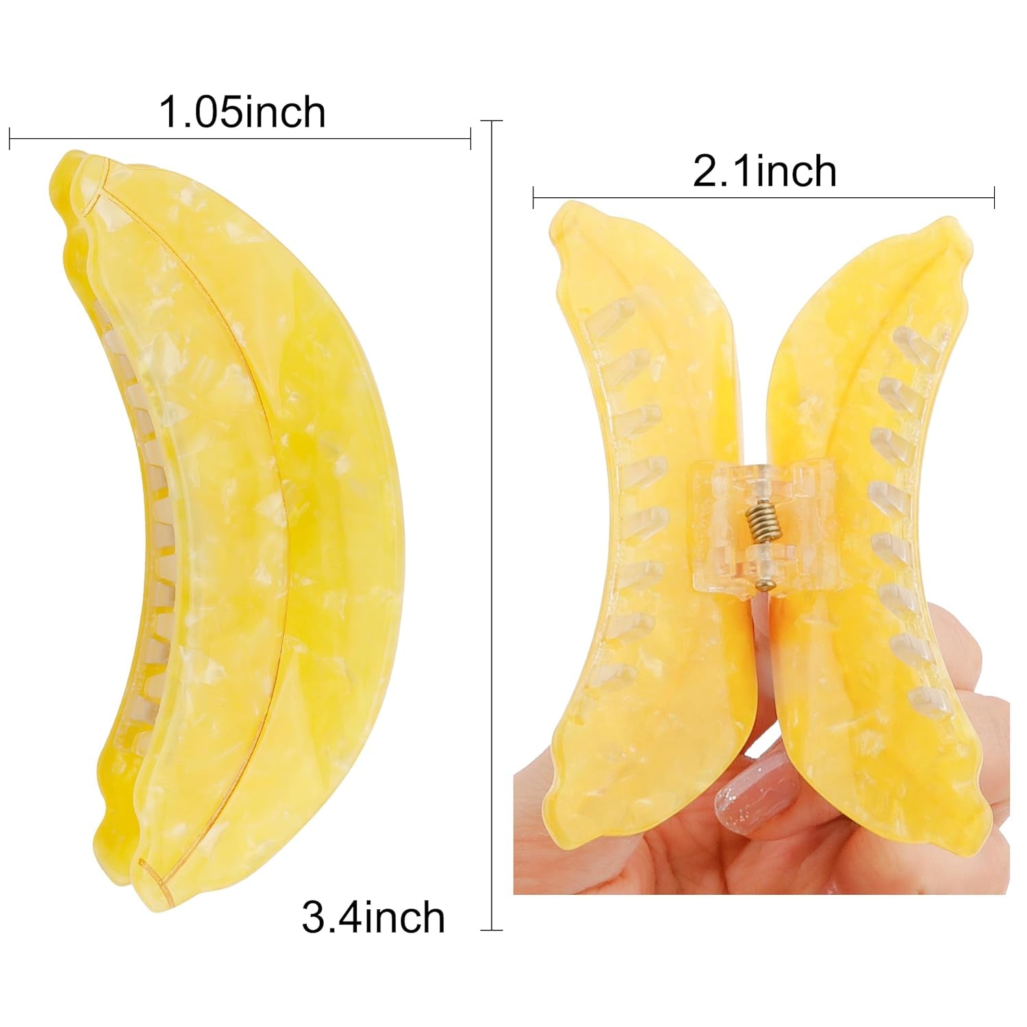Banana Claw Clips, Stylish Women'S Fruit Claw Clip for Thin Hair Small Claw Clips for Women Fashionable Hair Accessory Deal for Girls