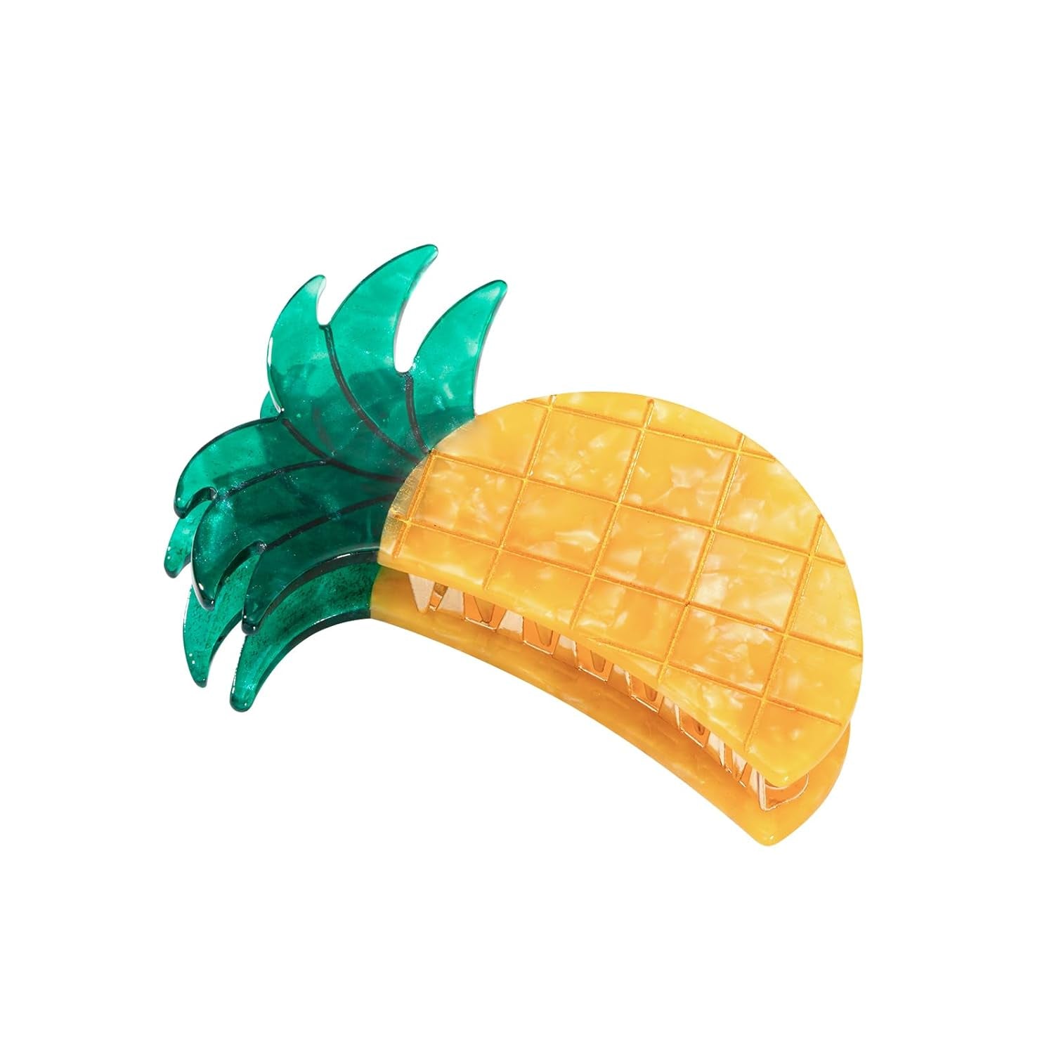 Pineapple Fruit Shaped Hair Claw Clip Fashion Summer Beach Medium Hair Claw Clips Strong Hold Hair Jaw Barrettes Hairpins Hair Ponytail Holder Decor Accessories for Women Girls Thin Thick Curly Fine