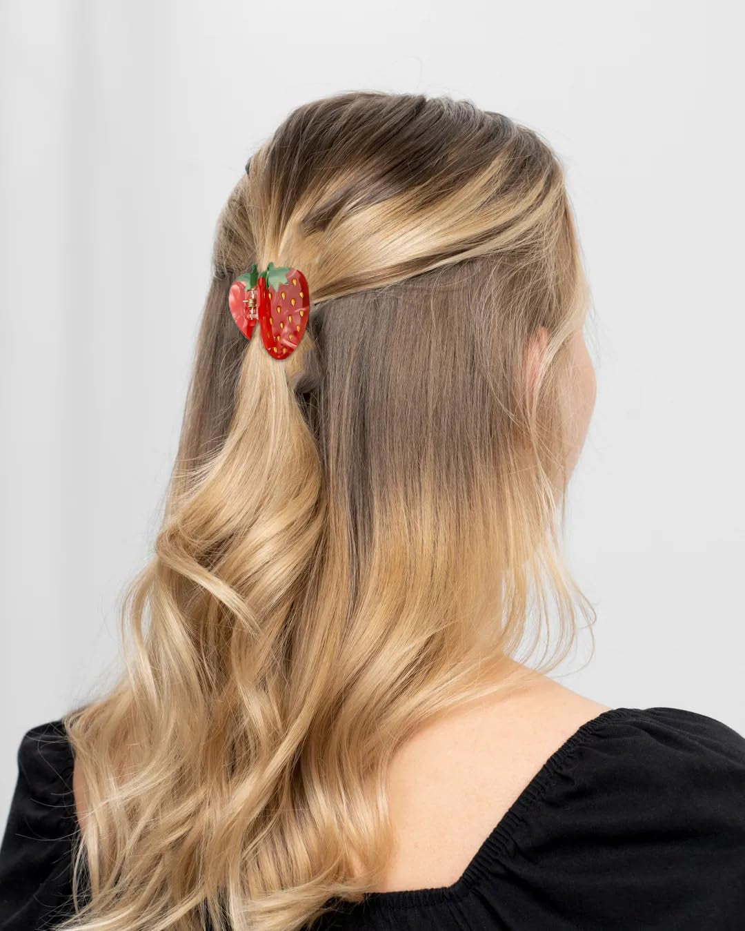 Cellulose Acetate Strawberry Claw Clip, Cute Unique Fruit Hair Clip Accessories for Women & Girls