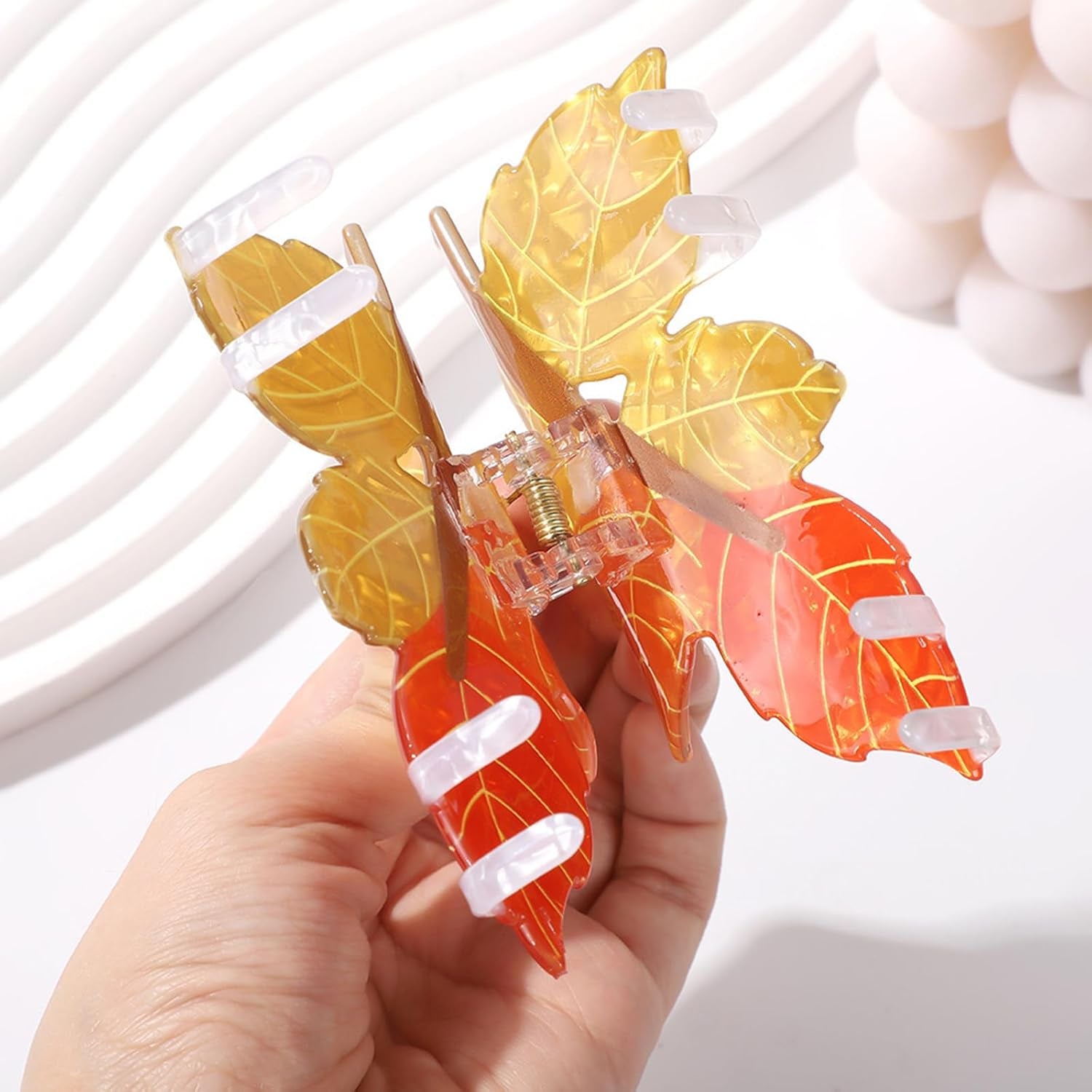 Autumn Fall Maple Leaf Hair Claw Clips 