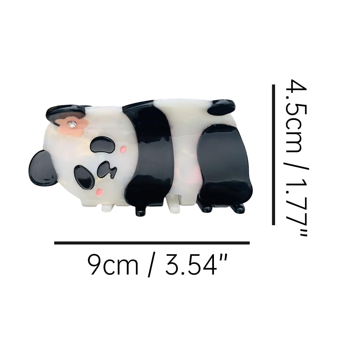 Honey Panda Hair Clip,Acetate Claw Clips,Hair Clips for Women