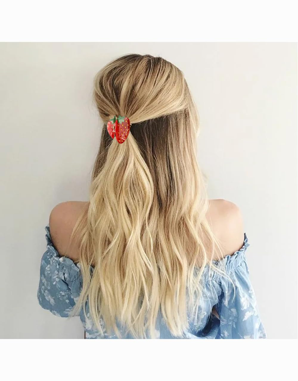 Cellulose Acetate Strawberry Claw Clip, Cute Unique Fruit Hair Clip Accessories for Women & Girls